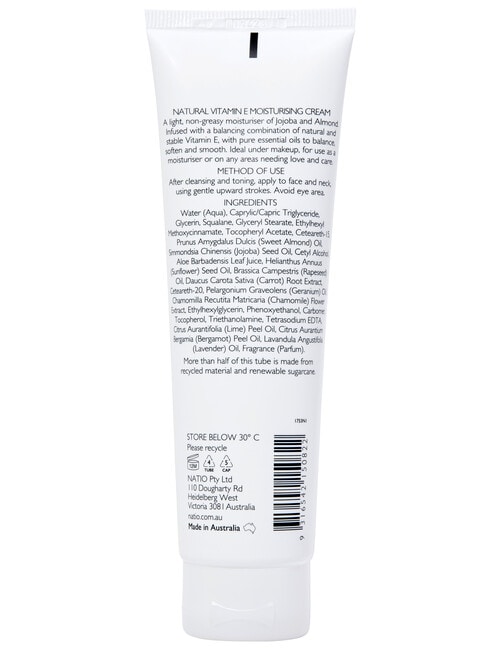 Natio Natural Vitamin E Moisturising Cream, 100ml product photo View 02 L