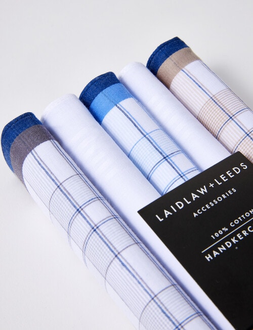 Laidlaw + Leeds Summer Hankies, 5-Pack, Multi Stripe product photo View 02 L