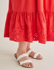 Studio Curve Broderie Anglaise Flutter Sleeve Maxi Dress, Red product photo View 05 S