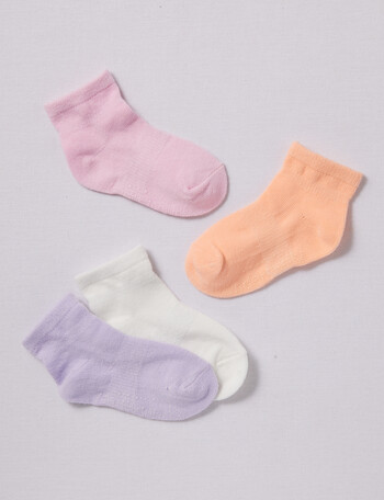 Underworks Stay On Mid Crew Socks, 4-Pack, Pinks product photo