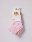 Underworks Stay On Mid Crew Socks, 4-Pack, Pinks product photo View 02 S