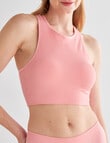 Honey Vegas Rib Racerback Crop Top, Melon, XXS-XL product photo