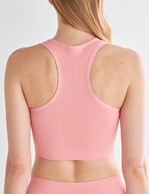 Honey Vegas Rib Racerback Crop Top, Melon, XXS-XL product photo View 02 L