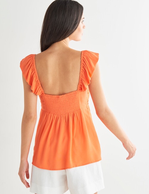 Whistle Ruffle Tank Top, Zest product photo View 02 L