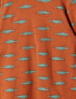 North South Merino Merino Croc Long Sleeve Top, Terracotta product photo View 02 S