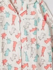 Sleep Mode Fluffy Bunny Woven Flannel PJ Set, Cream, 2-8 product photo View 02 S