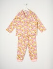Sleep Mode Unicorn Floral Woven Flannel PJ Set, Lemon, 2-8 product photo