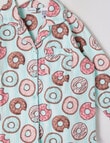 Sleep Mode Donut Worry Woven Flannel PJ Set, Mint, 2-8 product photo View 02 S
