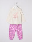 Sleep Mode Some Bunny Knit Flannel PJ Set, Violet, 2-8 product photo