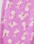 Sleep Mode Some Bunny Knit Flannel PJ Set, Violet, 2-8 product photo View 03 S