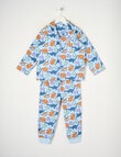 Sleep Mode Dinosnore Woven Flannel PJ Set, Blue, 2-8 product photo
