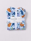 Sleep Mode Dinosnore Woven Flannel PJ Set, Blue, 2-8 product photo View 03 S