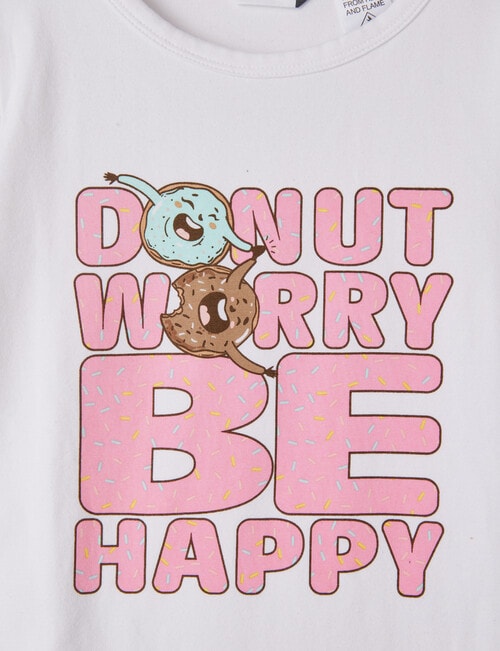 Sleep Mode Donut Worry Knit Flannel PJ Set, Mint, 2-8 product photo View 02 L