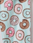 Sleep Mode Donut Worry Knit Flannel PJ Set, Mint, 2-8 product photo View 03 S