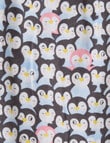 Sleep Mode Penguin Knit Flannel PJ Set, Light Blue, 2-8 product photo View 03 S