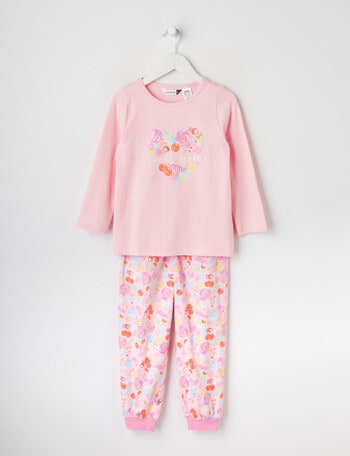 Sleep Mode Lolly Smash Knit Flannel Pyjama Set, Pink product photo