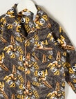 Sleep Mode Hip Hop Woven Flannel PJ Set, Charcoal, 2-8 product photo View 02 S