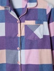 Sleep Squad Buffalo Check Flannel PJ Set, Purple & Pink, 8-16 product photo View 02 S