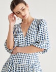 State of play Geometric Print Madelyn Dress, Blue product photo View 04 S