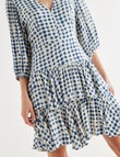 State of play Geometric Print Madelyn Dress, Blue product photo View 05 S