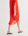 Jigsaw Cascade Tuck Dress, Orange product photo View 05 S
