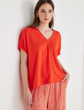 Jigsaw Cocoon Knit Top, Orange product photo