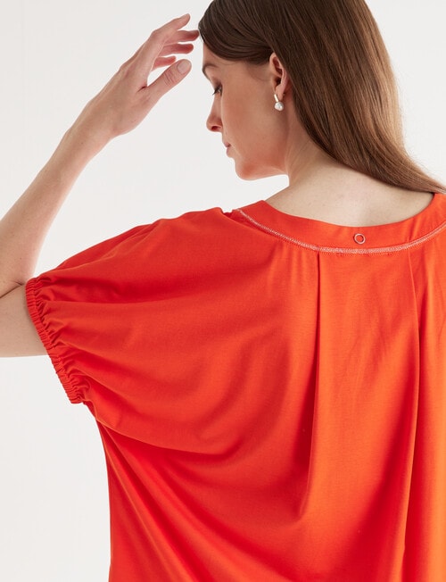 Jigsaw Cocoon Knit Top, Orange product photo View 05 L