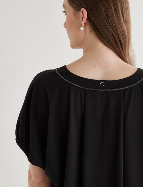 Jigsaw Cocoon Knit Top, Black Tops
