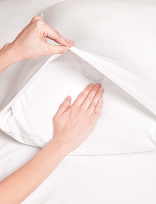 Haven Stone Wash Duvet Cover Set, White product photo View 05 L