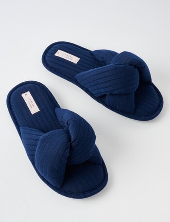 Mineral Lounge Puffer Slide Slippers, Navy product photo