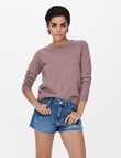 ONLY Lesly Kings Long Sleeve Knit Pullover, Rose Brown product photo