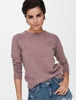 ONLY Lesly Kings Knit Pullover, Rose Brown Melange product photo