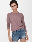 ONLY Lesly Kings Long Sleeve Knit Pullover, Rose Brown product photo View 02 S