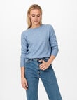 ONLY Lesly Kings Long Sleeve Pullover, Allure Blue product photo