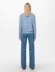 ONLY Lesly Kings Long Sleeve Pullover, Allure Blue product photo View 02 S