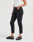 ONLY Emily High Waisted Stright Ankled Jean, Black Denim product photo View 02 S