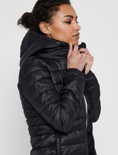 ONLY Tahoe Hood Jacket, Black product photo View 02 L