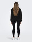 ONLY Ella Piumo Long Sleeve Knit Cardigan, Black product photo View 03 S