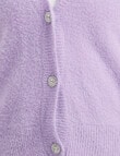 ONLY Ella Piumo Long Sleeve Knit Cardigan, Lavendula product photo View 03 S
