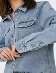 ONLY Neve Life Long Sleeve Denim Shirt, Light Blue product photo View 02 S
