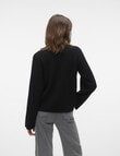 Vero Moda Saba Long Sleeve High Neck Pullover, Black product photo View 02 S