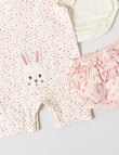 Little Bundle Funny Bunny Spots Set, 3-Piece, Pink product photo View 06 S
