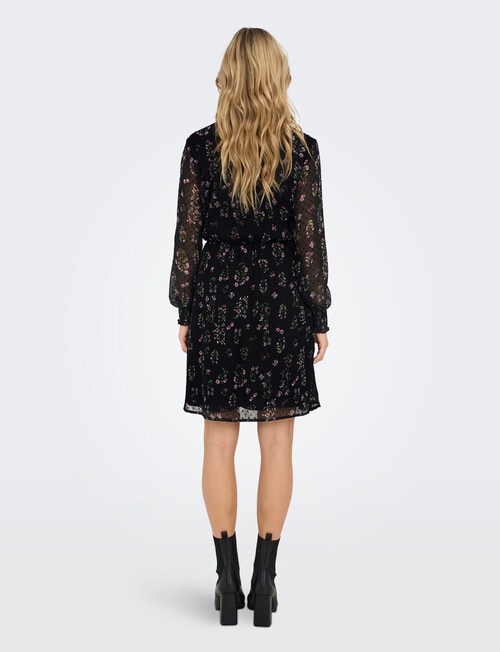 ONLY Tessa Eliza Long Sleeve Dress, Black product photo View 02 L
