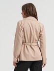 ONLY Chloe Short Trenchcoat Double Breasted Trench Coat, Tannin product photo View 02 S