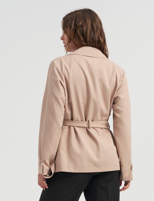 ONLY Chloe Short Trenchcoat Double Breasted Trench Coat, Tannin product photo View 02 L