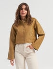 ONLY Vera Faux Leather Jacket, Dull Gold product photo View 02 S