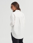Vero Moda Kara Long Sleeve Long Shirt, Snow White product photo View 02 S