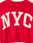 Switch NYC Cropped Knit Jumper, Red product photo View 02 S