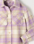 Switch Check Shacket, Lavender product photo View 02 S