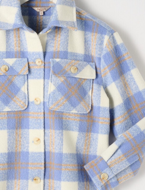 Switch Check Shacket, Baby Blue product photo View 02 L